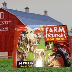 Melissa & Doug 24 Piece Farm Friends Floor Puzzle Animal, Horses, Cows 2 x 3 Ft.
